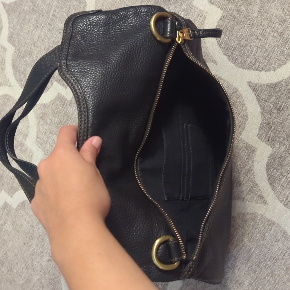 Large Fossil Erin Crossbody Fold Over Purse MISSING STRAP - Picture 6 of 8